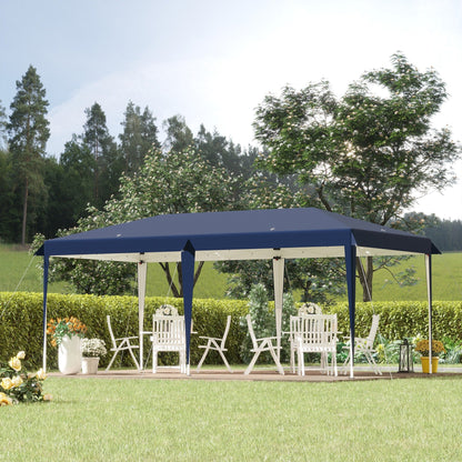 Caravane Pop-up Outsunny robuste avec cadre solide, toit pare-UV, sac de transport pour patio, jardin, plage, arrière-cour