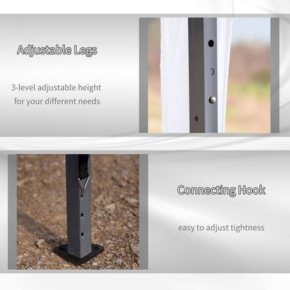 Caravane Pop-up Outsunny robuste avec cadre solide, toit pare-UV, sac de transport pour patio, jardin, plage, arrière-cour