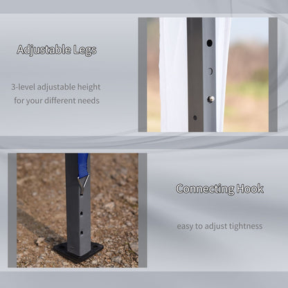 Caravane Pop-up Outsunny robuste avec cadre solide, toit pare-UV, sac de transport pour patio, jardin, plage, arrière-cour