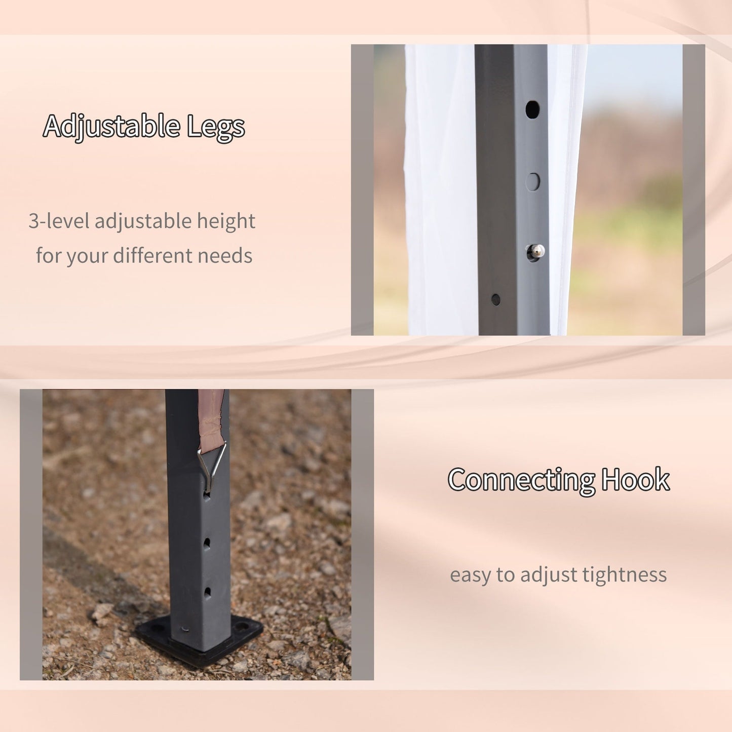 Caravane Pop-up Outsunny robuste avec cadre solide, toit pare-UV, sac de transport pour patio, jardin, plage, arrière-cour