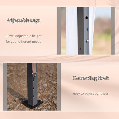 Caravane Pop-up Outsunny robuste avec cadre solide, toit pare-UV, sac de transport pour patio, jardin, plage, arrière-cour