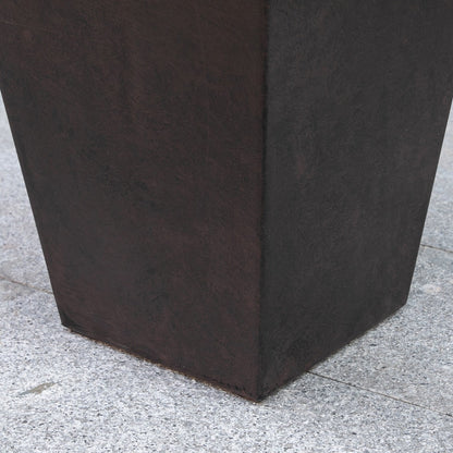 Outsunny Lot de 3 grands pots de fleurs en plastique de 71 cm, jardinières de jardin en plastique pour l'intérieur et l'extérieur, pour entrée, patio, cour