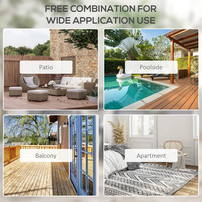 Outsunny Ensemble de 4 chaises de jardin pliantes avec un design simple et chic, confortables pour la terrasse, le jardin, la cour et les voyages.