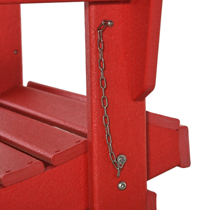 Chaise de plage pliante Outsunny Adirondack, chaise longue en plastique HDPE pour extérieur, résistante aux intempéries, pour patio, terrasse et mobilier de jardin.