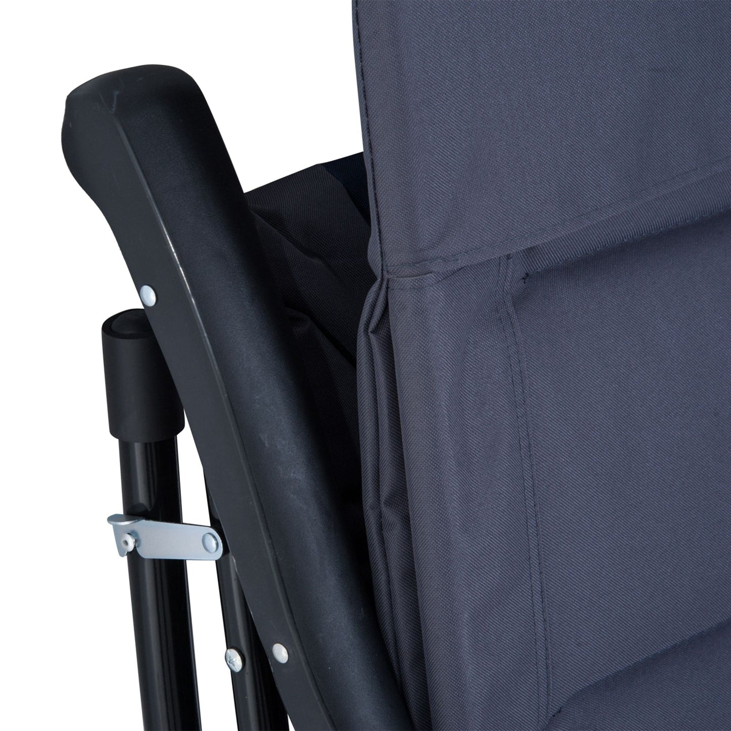 Outsunny Ensemble de chaise basculante pliante avec siège et dossier rembourrés, coussin