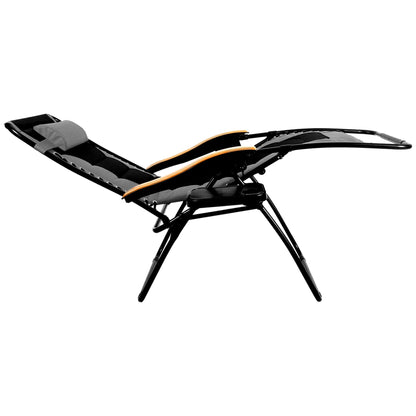 Fauteuil XL surdimensionné à dossier inclinable, avec accoudoirs larges, zéro gravité, rembourré et porte-gobelets - N/A