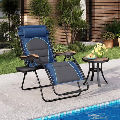 Fauteuil XL surdimensionné à dossier inclinable, avec accoudoirs larges, zéro gravité, rembourré et porte-gobelets - N/A