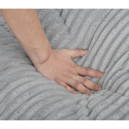 Canapé-lit gigogne en velours côtelé moelleux, taille extra-large, inclinable.