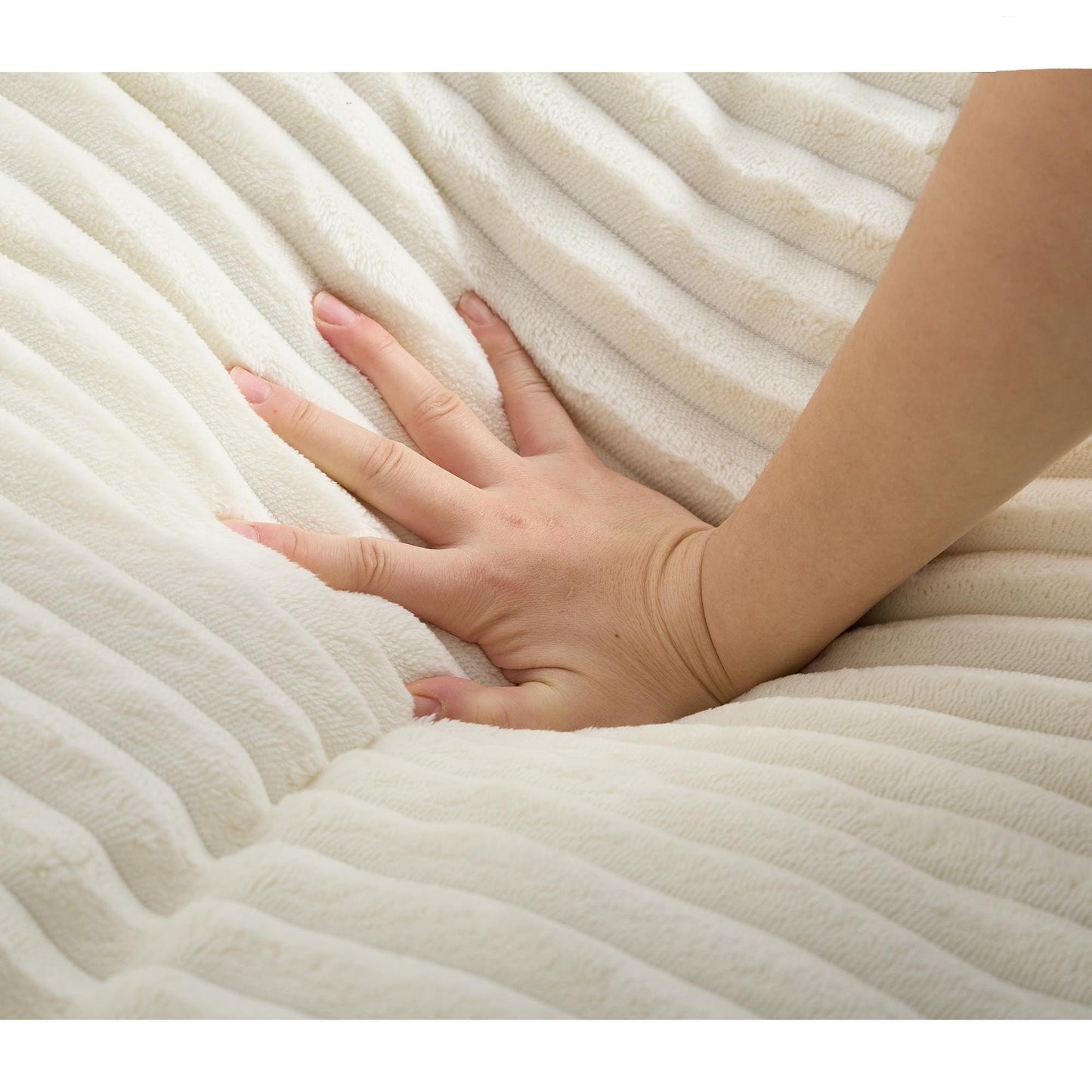 Canapé-lit gigogne en velours côtelé moelleux, taille extra-large, inclinable.