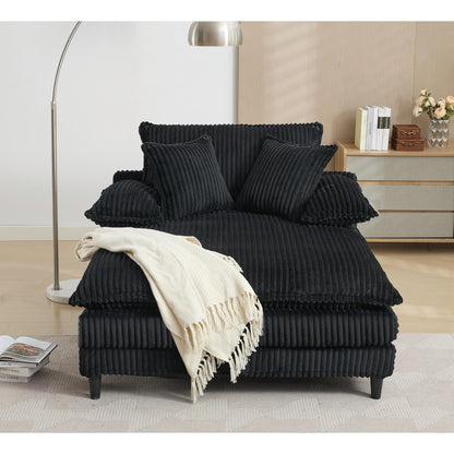 Canapé-lit gigogne en velours côtelé moelleux, taille extra-large, inclinable.