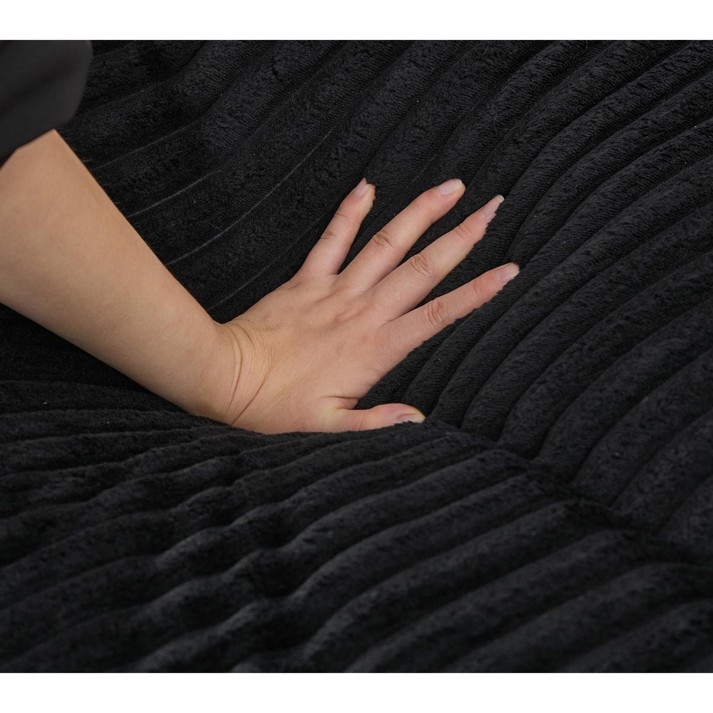 Canapé-lit gigogne en velours côtelé moelleux, taille extra-large, inclinable.