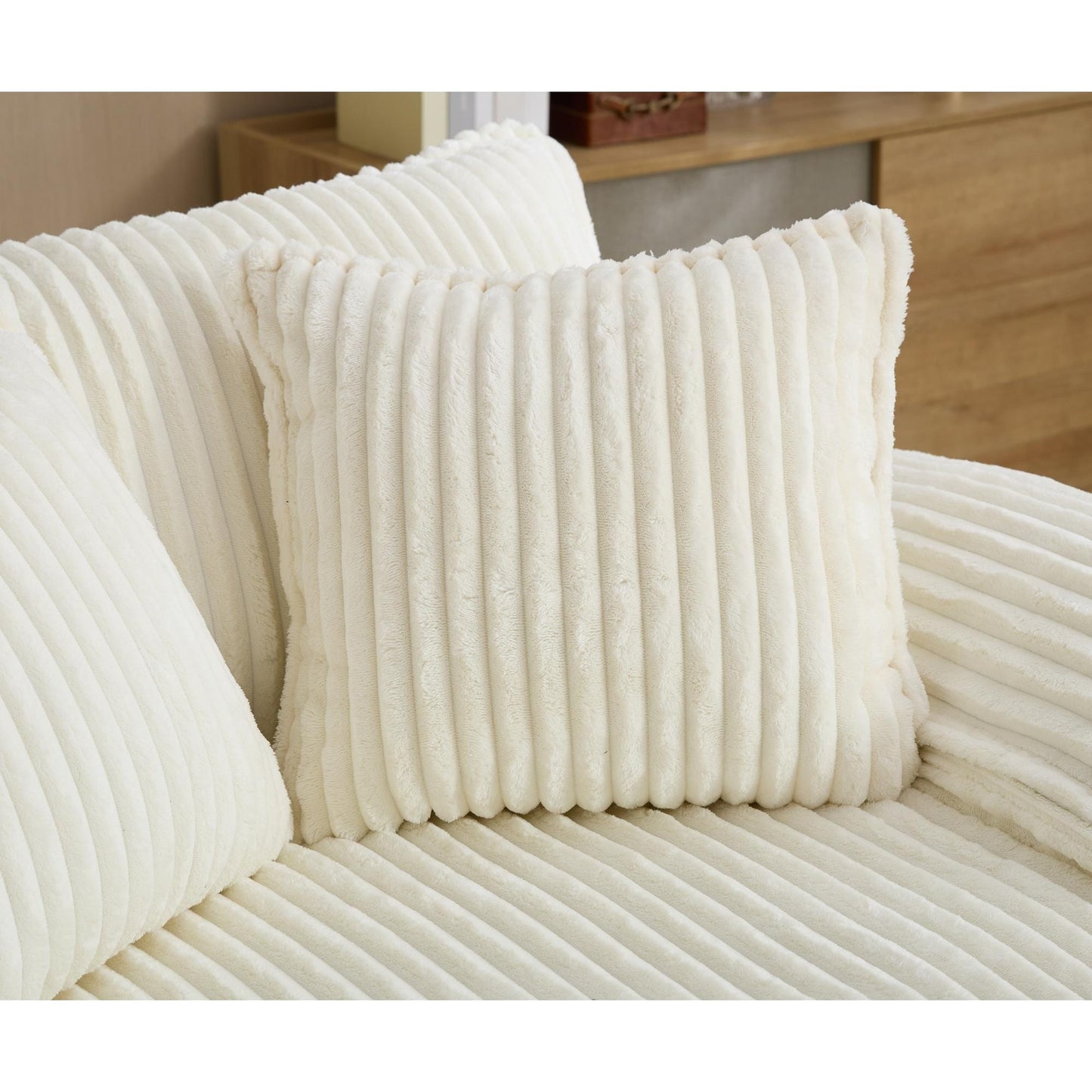 Canapé-lit gigogne en velours côtelé moelleux, taille extra-large, inclinable.