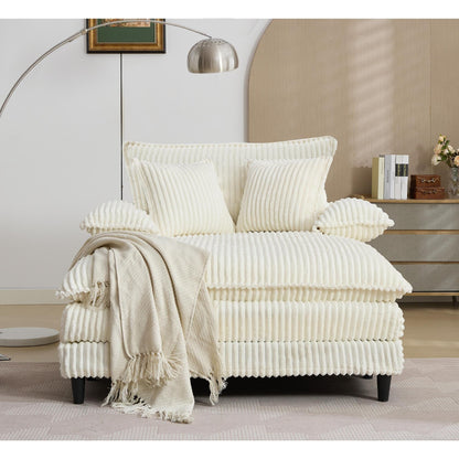 Canapé-lit gigogne en velours côtelé moelleux, taille extra-large, inclinable.