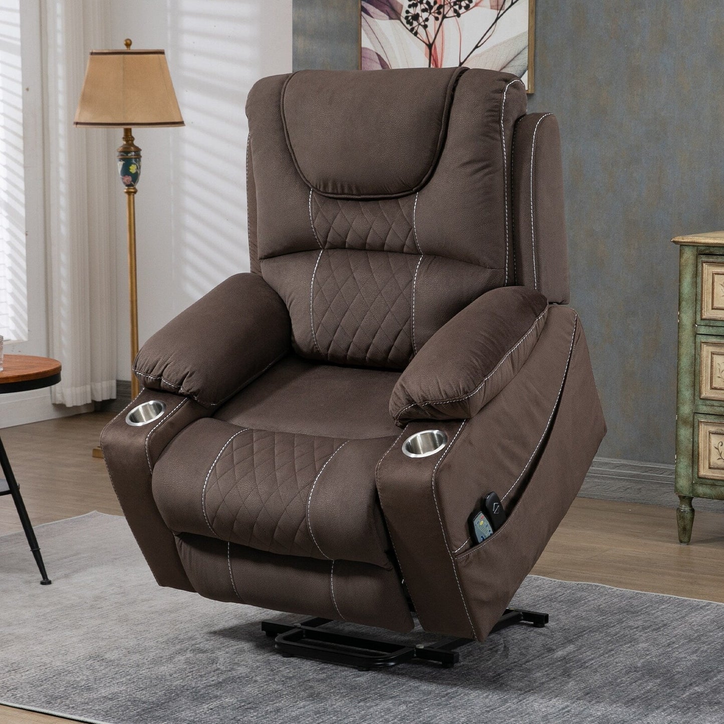 Fauteuil inclinable électrique surdimensionné, fauteuil releveur électrique pour personnes âgées, 400 lbs.