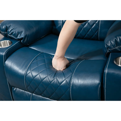 Fauteuil inclinable surélevé en cuir PU avec massage, chauffage lombaire, porte-gobelets, dossier inclinable à 180°