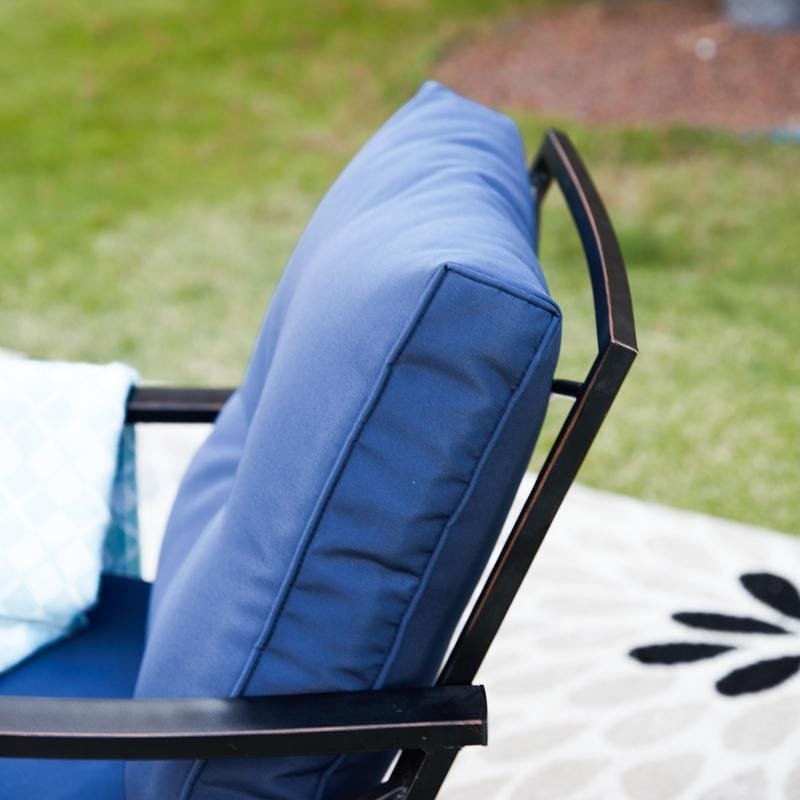 Ensemble de conversation PATIO FESTIVAL 3 pièces pour extérieur, avec coussins, comprenant 2 chaises inclinables et une table basse.