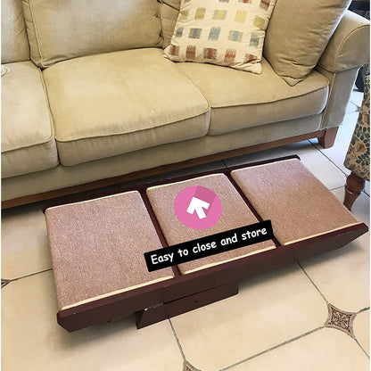 PAWLAND Échelle pliable 2-en-1 pour animaux de compagnie, pour chiens, chats, lits surélevés, marches pour chiens, tabouret d'escalade facile pour animaux de compagnie