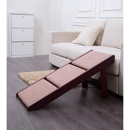 PAWLAND Échelle pliable 2-en-1 pour animaux de compagnie, pour chiens, chats, lits surélevés, marches pour chiens, tabouret d'escalade facile pour animaux de compagnie