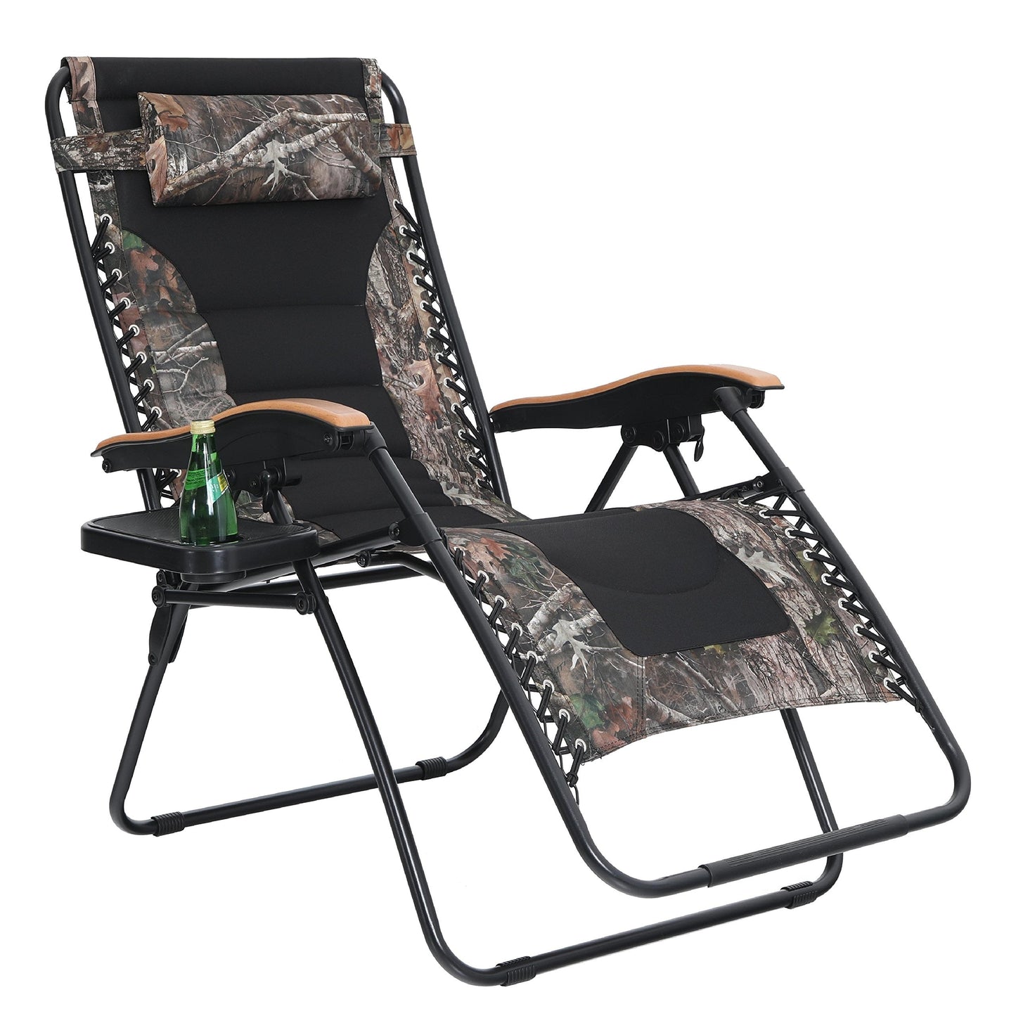 Fauteuil XL surdimensionné à dossier inclinable, avec accoudoirs larges, zéro gravité, rembourré et porte-gobelets - N/A