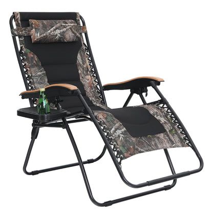 Fauteuil XL surdimensionné à dossier inclinable, avec accoudoirs larges, zéro gravité, rembourré et porte-gobelets - N/A