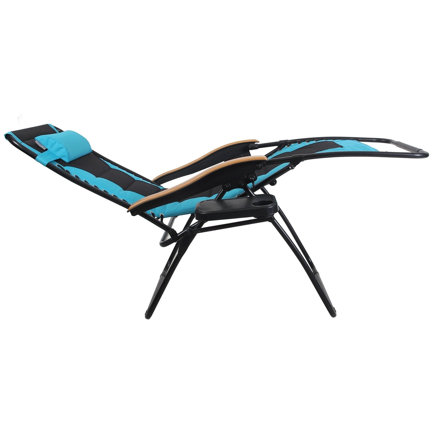 Fauteuil XL surdimensionné à dossier inclinable, avec accoudoirs larges, zéro gravité, rembourré et porte-gobelets - N/A