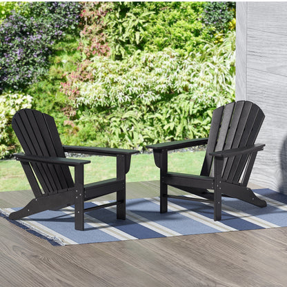 Polytrends Altura Chaise de jardin Adirondack en polyrésine, résistante aux intempéries et écologique (lot de 2)