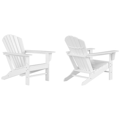 Polytrends Altura Chaise de jardin Adirondack en polyrésine, résistante aux intempéries et écologique (lot de 2)
