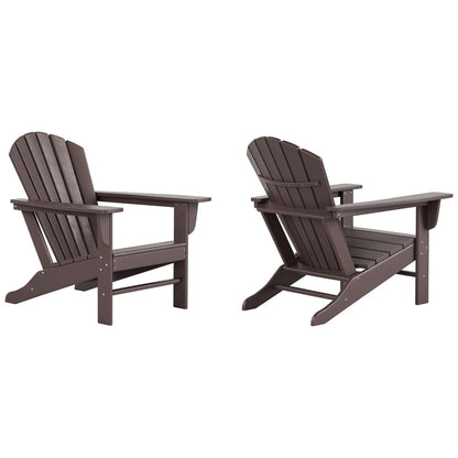 Polytrends Altura Chaise de jardin Adirondack en polyrésine, résistante aux intempéries et écologique (lot de 2)