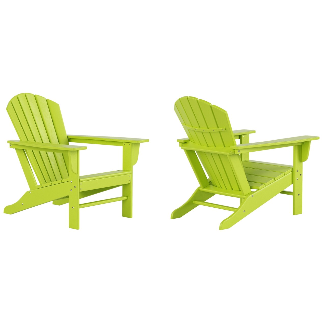 Polytrends Altura Chaise de jardin Adirondack en polyrésine, résistante aux intempéries et écologique (lot de 2)