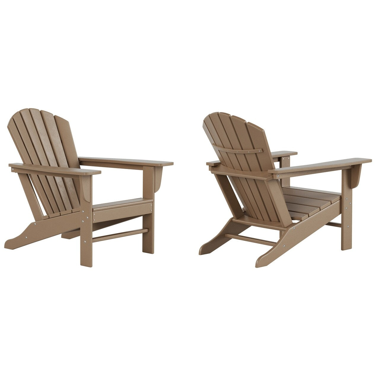 Polytrends Altura Chaise de jardin Adirondack en polyrésine, résistante aux intempéries et écologique (lot de 2)