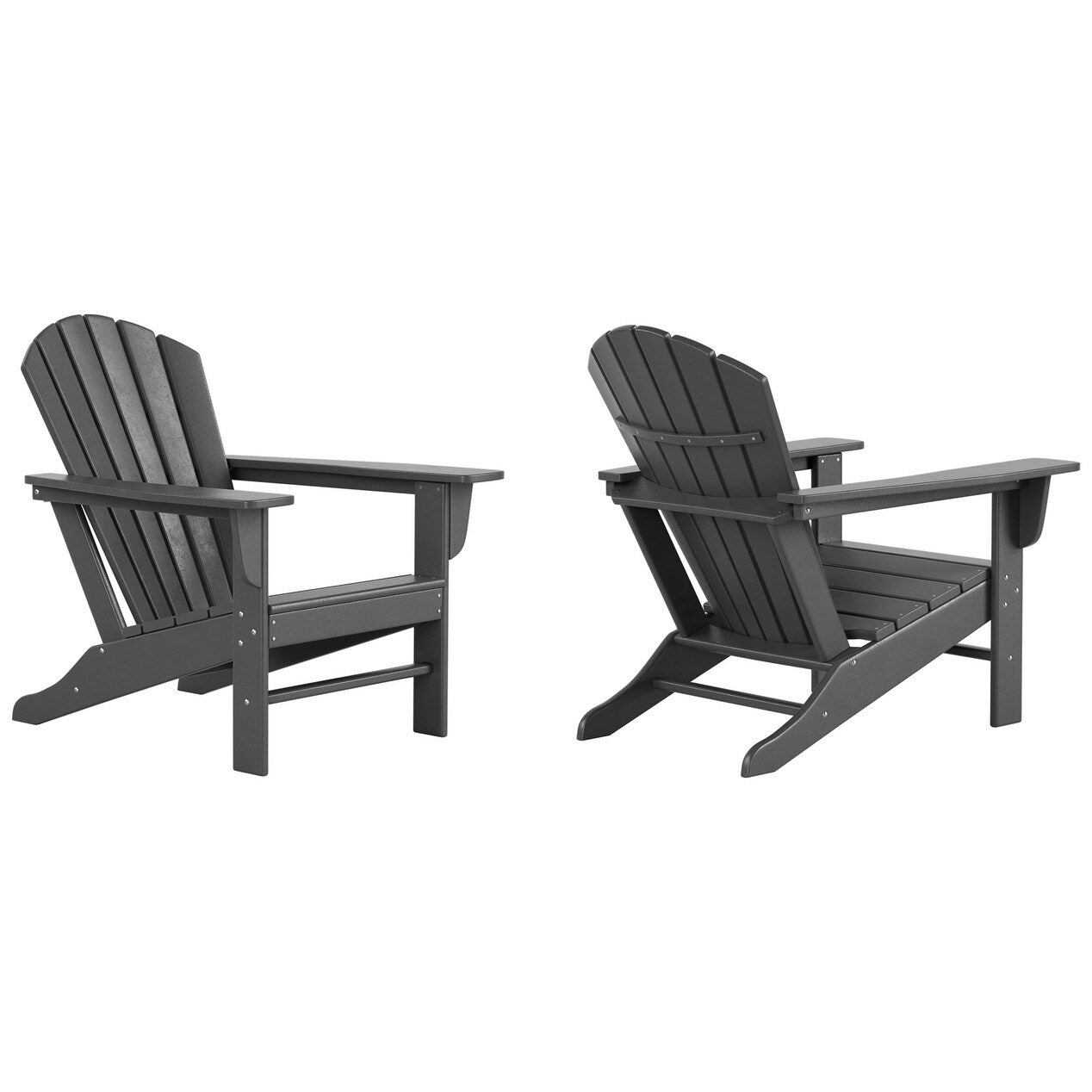 Polytrends Altura Chaise de jardin Adirondack en polyrésine, résistante aux intempéries et écologique (lot de 2)