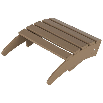 Chaise de jardin pliante Adirondack Polytrends Laguna en HDPE, résistante aux intempéries, avec pouf (ensemble 2 pièces)