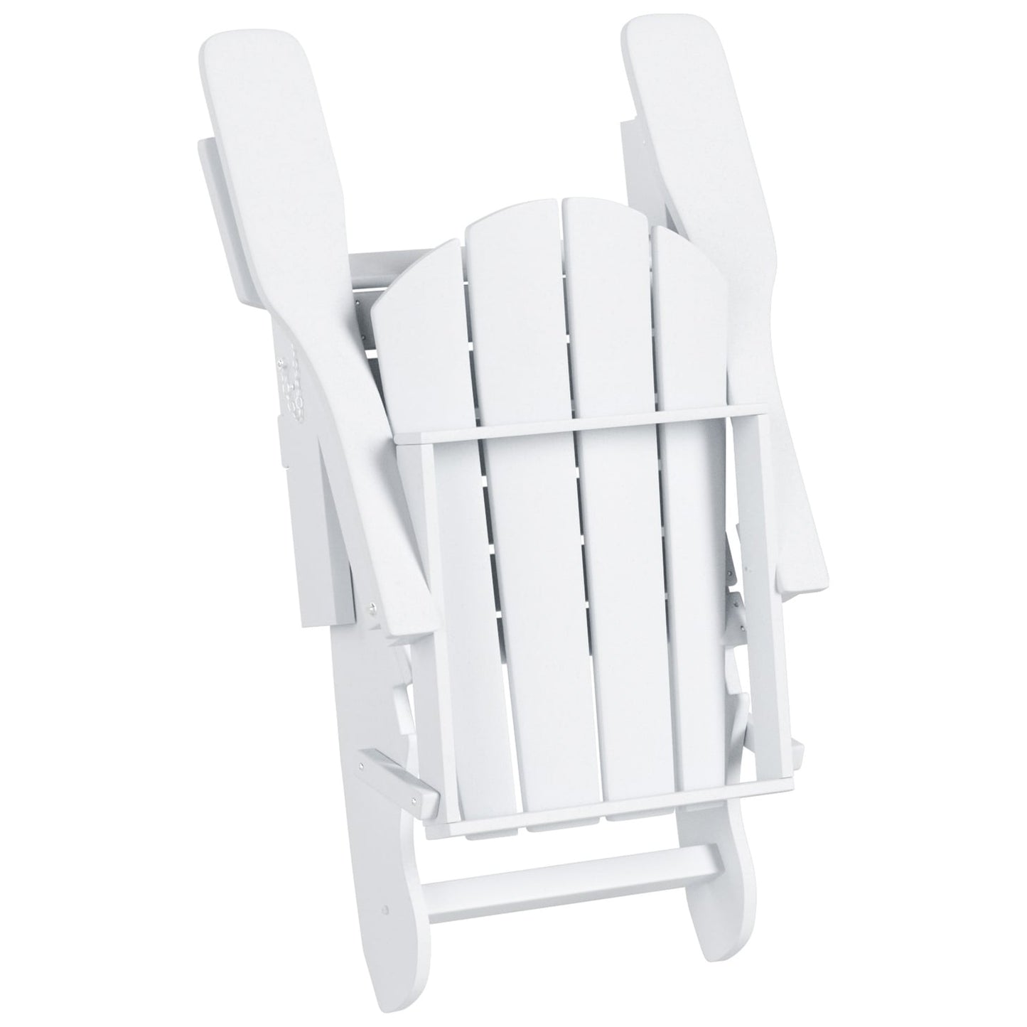 Chaise de jardin pliante Adirondack Polytrends Laguna en HDPE, résistante aux intempéries, avec pouf (ensemble 2 pièces)