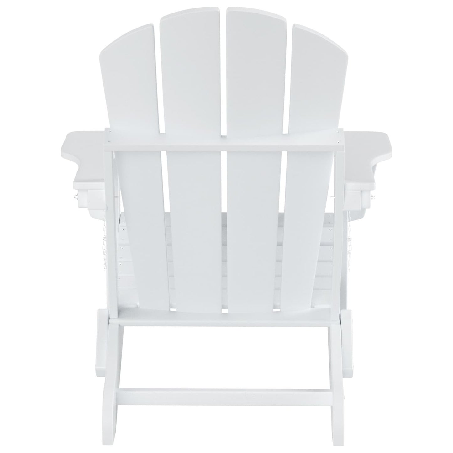 Chaise de jardin pliante Adirondack Polytrends Laguna en HDPE, résistante aux intempéries, avec pouf (ensemble 2 pièces)