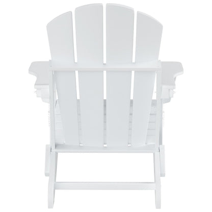 Chaise de jardin pliante Adirondack Polytrends Laguna en HDPE, résistante aux intempéries, avec pouf (ensemble 2 pièces)