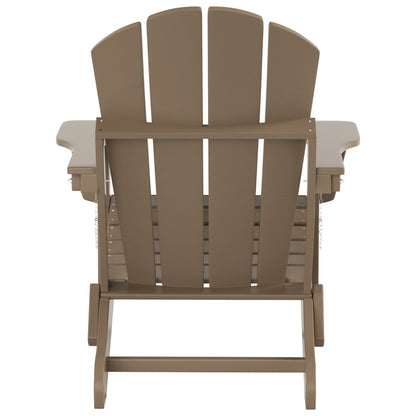 Chaise de jardin pliante Adirondack Polytrends Laguna en HDPE, résistante aux intempéries, avec pouf (ensemble 2 pièces)