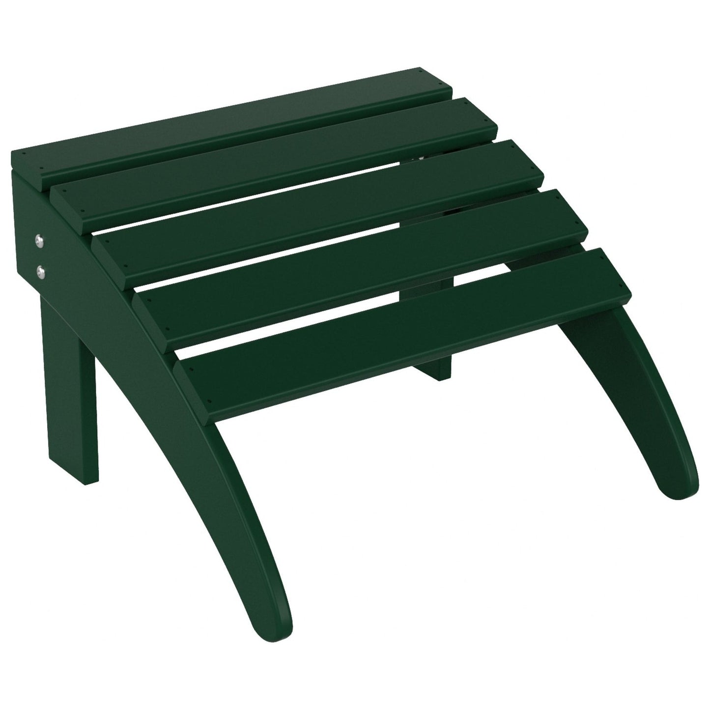 Chaise de jardin pliante Adirondack Polytrends Laguna en HDPE, résistante aux intempéries, avec pouf (ensemble 2 pièces)