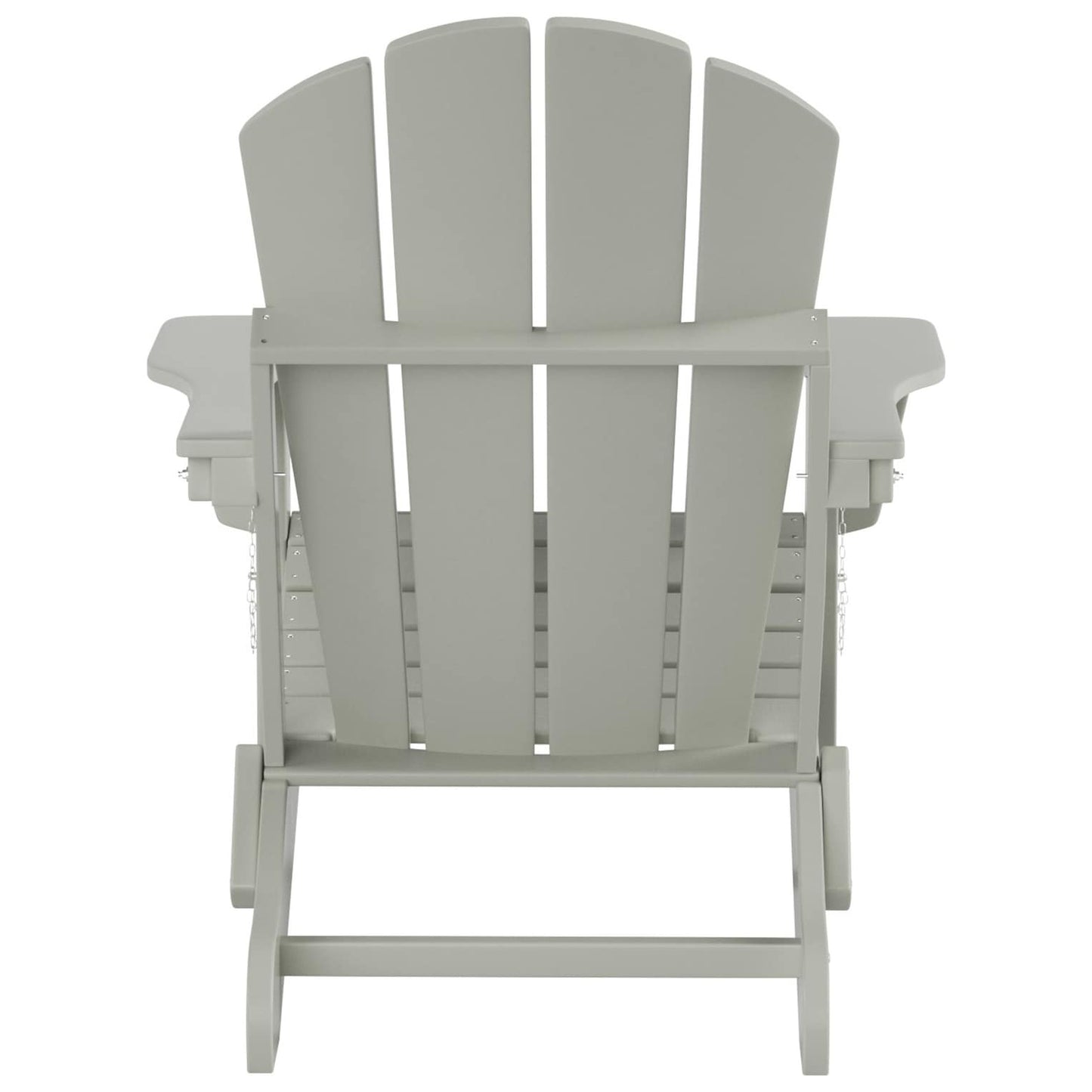 Chaise de jardin pliante Adirondack Polytrends Laguna en HDPE, résistante aux intempéries, avec pouf (ensemble 2 pièces)