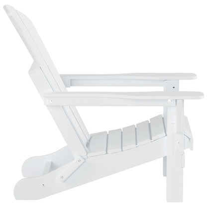 Chaise de jardin pliante Adirondack Polytrends Laguna en HDPE, résistante aux intempéries, avec pouf (ensemble 2 pièces)