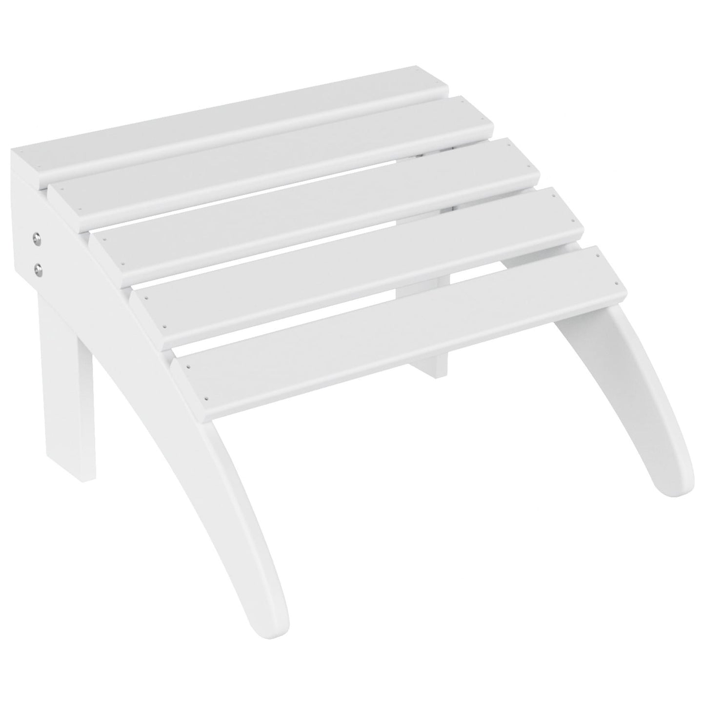 Chaise de jardin pliante Adirondack Polytrends Laguna en HDPE, résistante aux intempéries, avec pouf (ensemble 2 pièces)