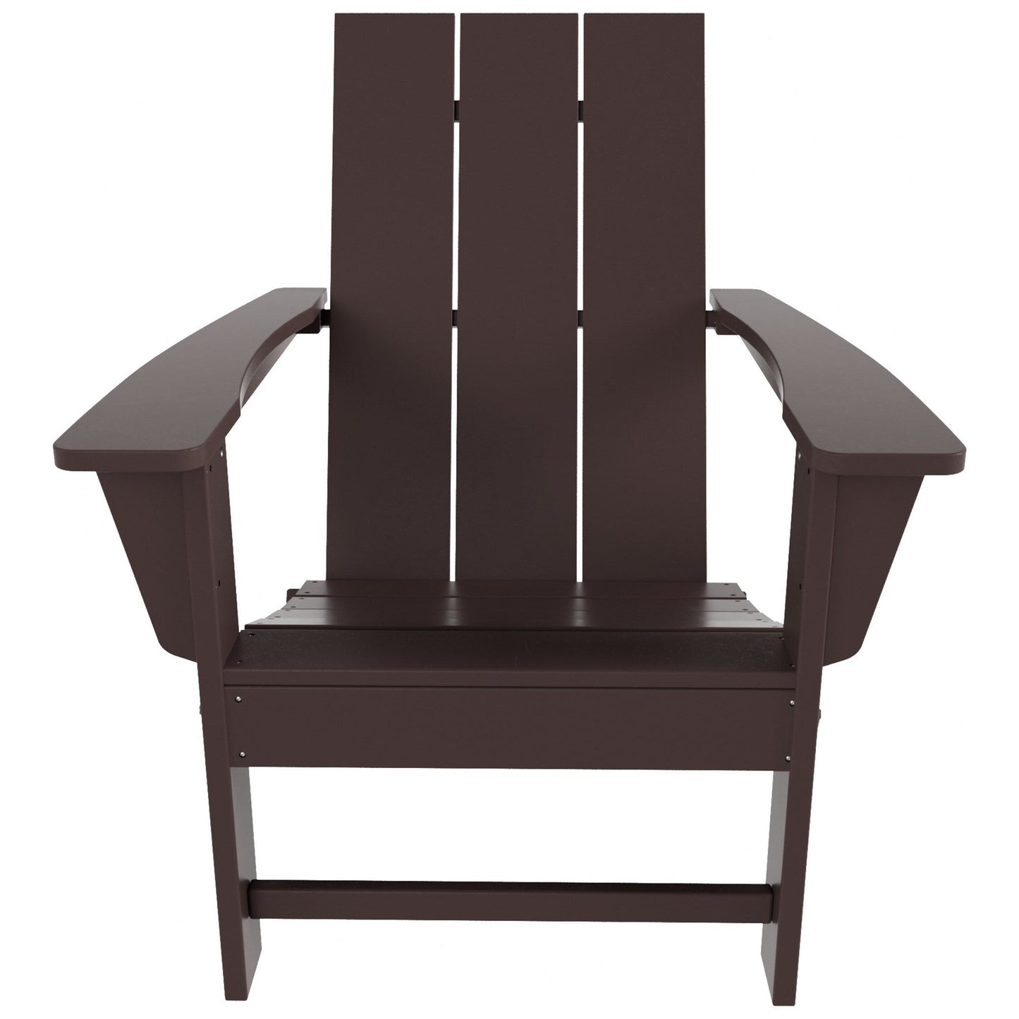 Chaise Adirondack pliante moderne, écologique et résistante aux intempéries, idéale pour usage commercial et résidentiel, de la marque Polytrends Shoreside.