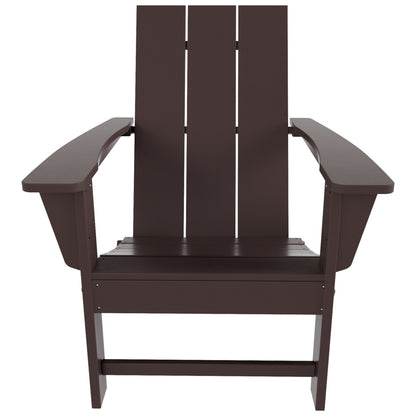 Chaise Adirondack pliante moderne, écologique et résistante aux intempéries, idéale pour usage commercial et résidentiel, de la marque Polytrends Shoreside.