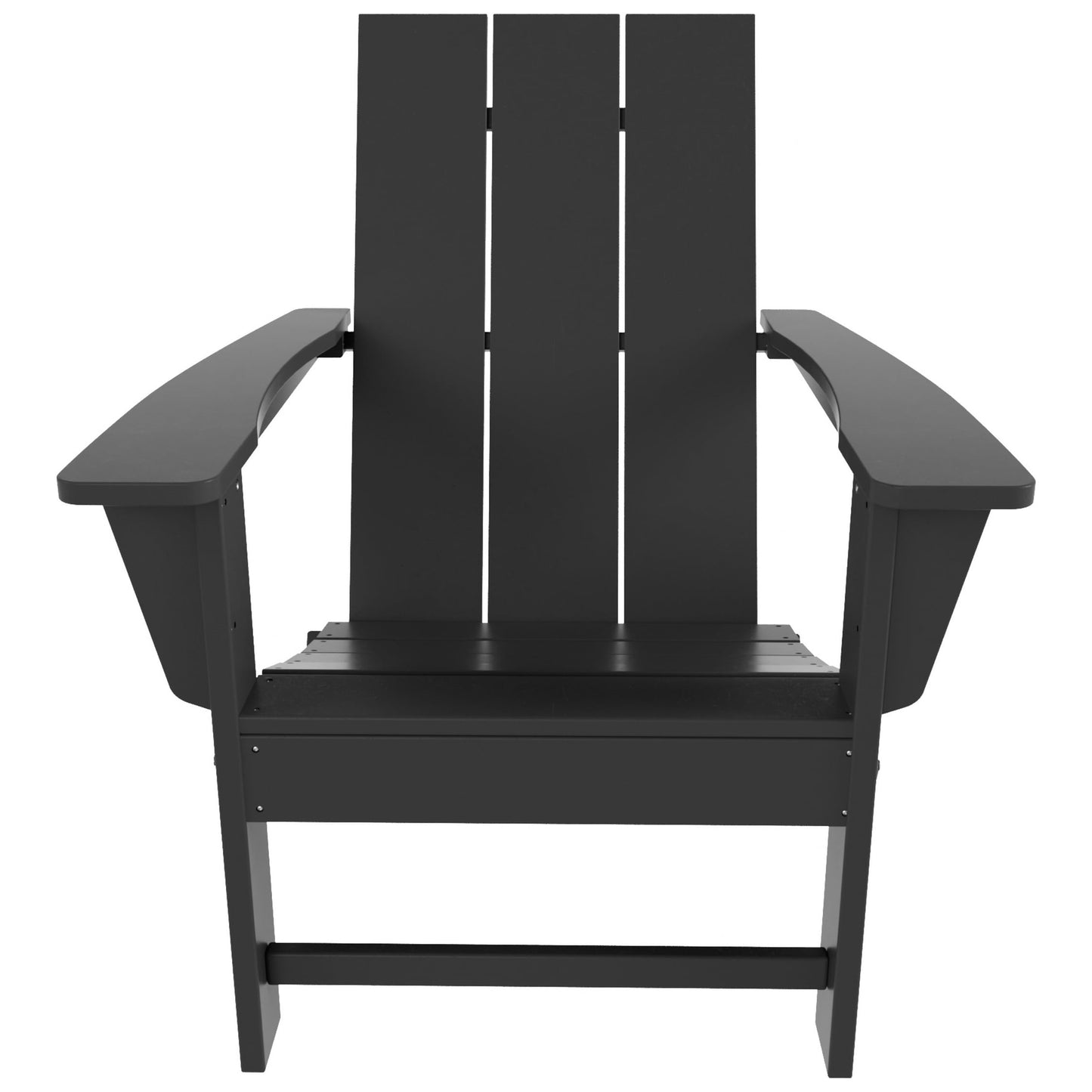 Chaise Adirondack pliante moderne, écologique et résistante aux intempéries, idéale pour usage commercial et résidentiel, de la marque Polytrends Shoreside.