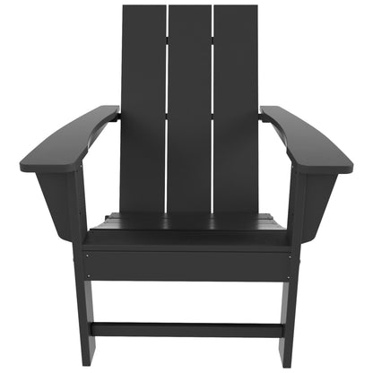 Chaise Adirondack pliante moderne, écologique et résistante aux intempéries, idéale pour usage commercial et résidentiel, de la marque Polytrends Shoreside.