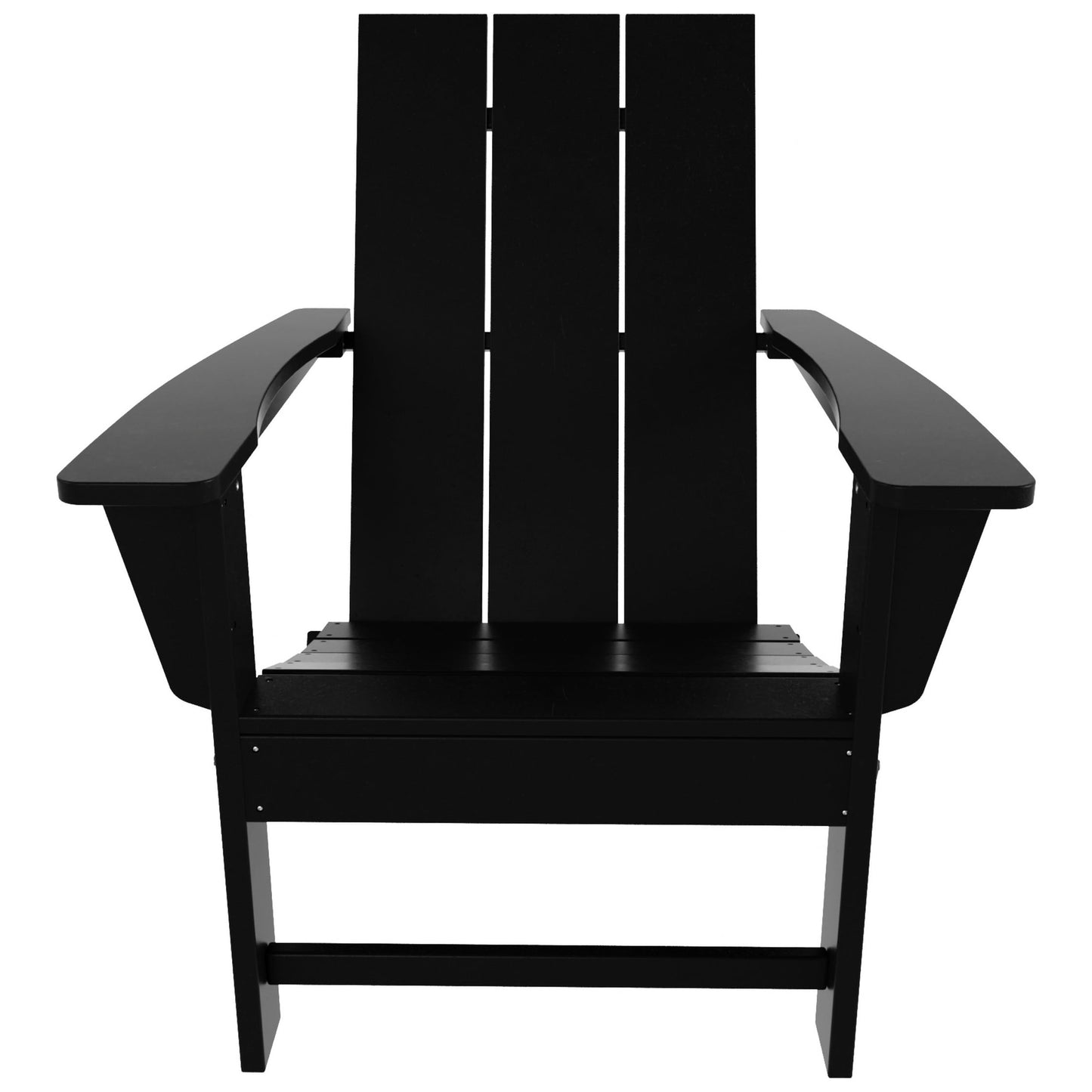 Chaise Adirondack pliante moderne, écologique et résistante aux intempéries, idéale pour usage commercial et résidentiel, de la marque Polytrends Shoreside.