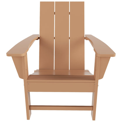 Chaise Adirondack pliante moderne, écologique et résistante aux intempéries, idéale pour usage commercial et résidentiel, de la marque Polytrends Shoreside.