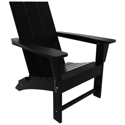 Chaise Adirondack pliante moderne, écologique et résistante aux intempéries, idéale pour usage commercial et résidentiel, de la marque Polytrends Shoreside.