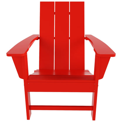 Chaise Adirondack pliante moderne, écologique et résistante aux intempéries, idéale pour usage commercial et résidentiel, de la marque Polytrends Shoreside.