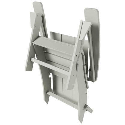 Chaise Adirondack pliante moderne, écologique et résistante aux intempéries, idéale pour usage commercial et résidentiel, de la marque Polytrends Shoreside.