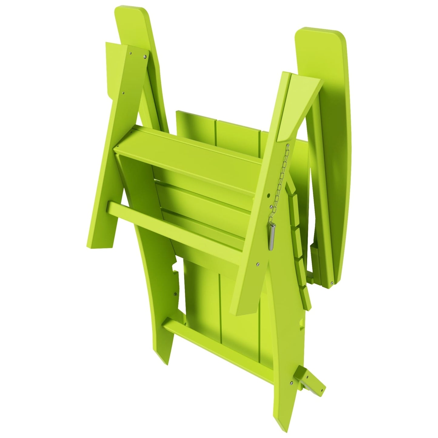 Chaise Adirondack pliante moderne, écologique et résistante aux intempéries, idéale pour usage commercial et résidentiel, de la marque Polytrends Shoreside.